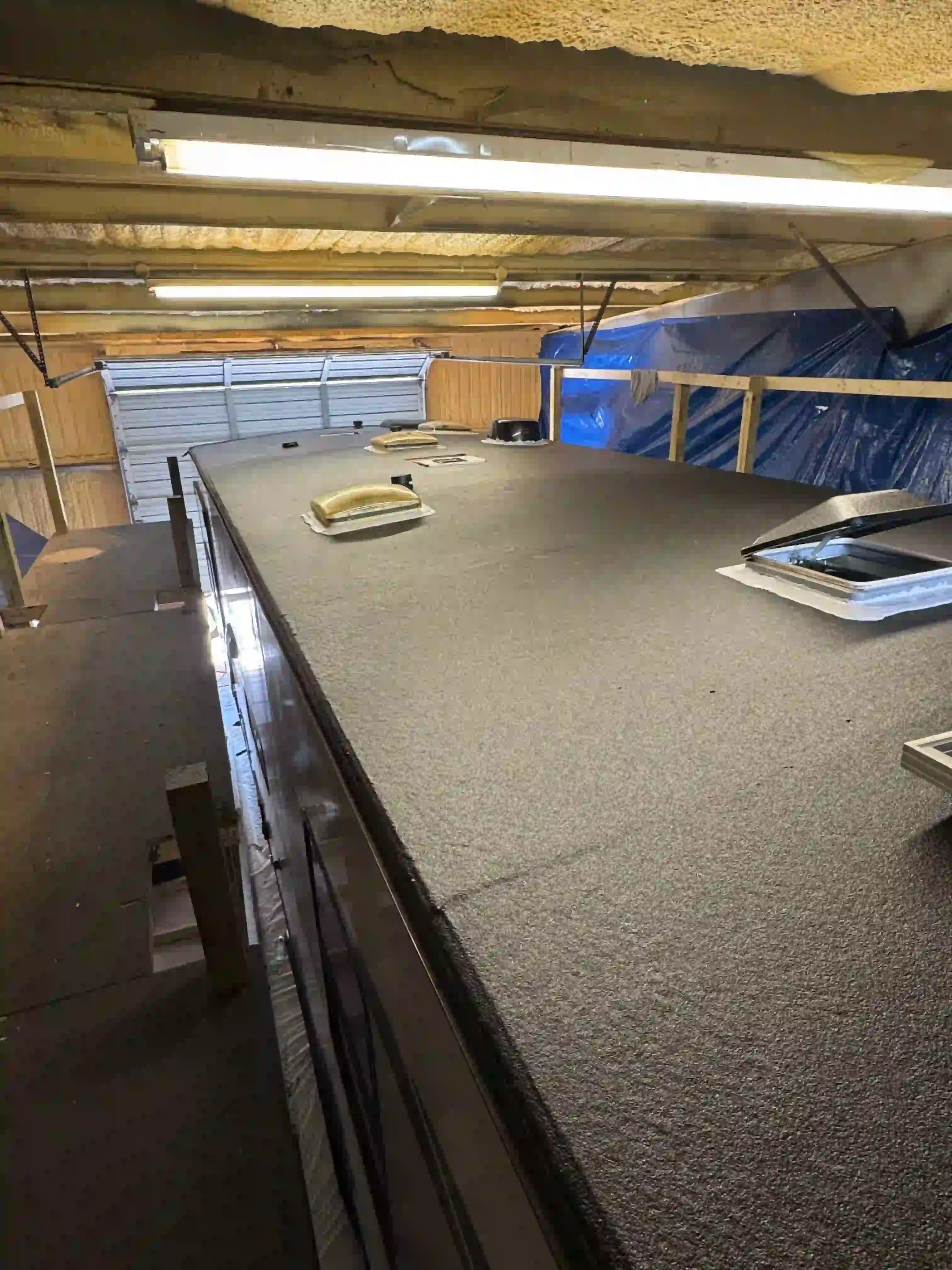 RV roof repair and coating service in Florida – waterproof membrane applied for long-term protection by RV Coatings of Florida