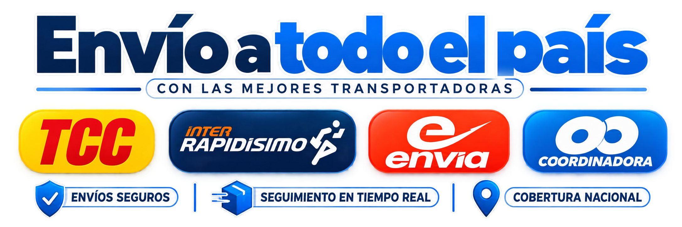 Envíos seguros a nivel nacional con transportadoras aliadas
