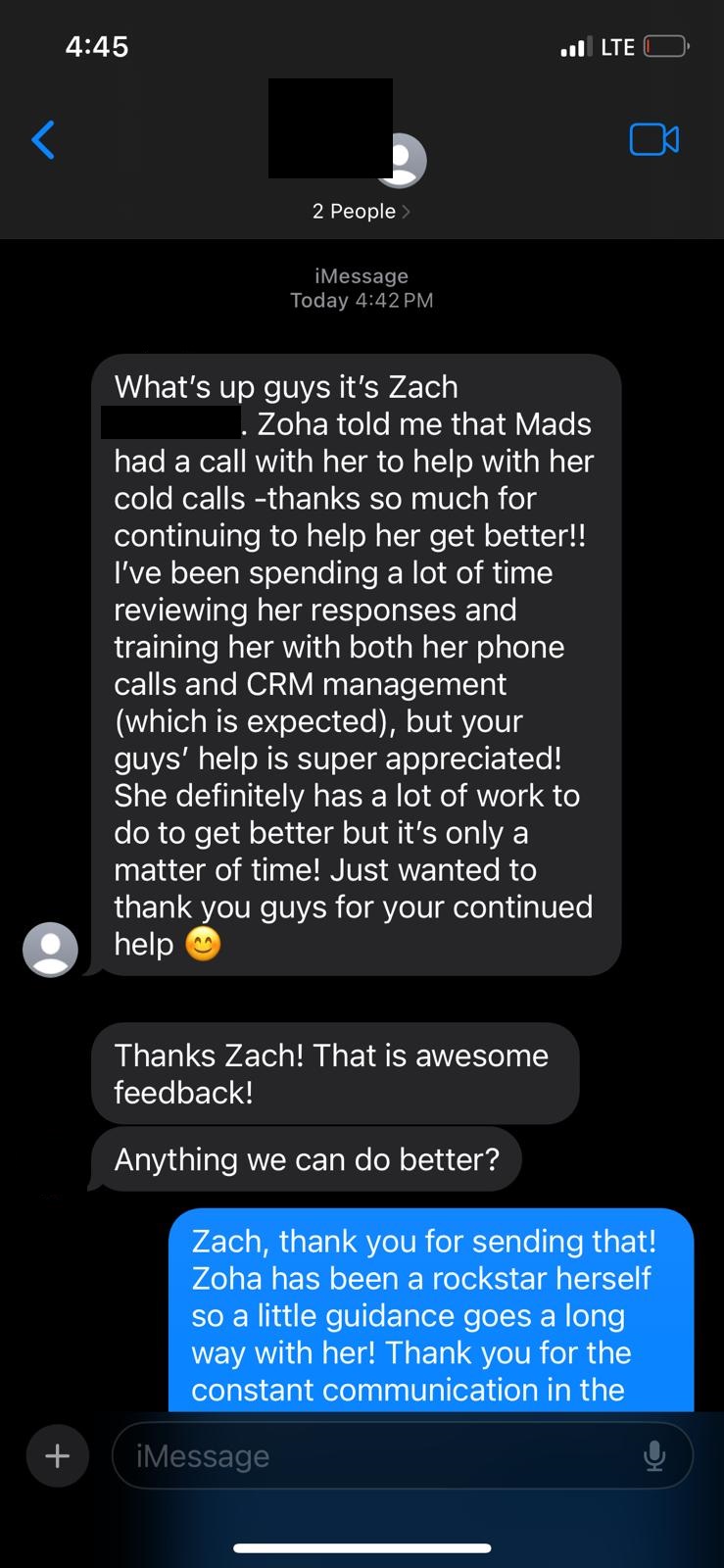 Client review of EVO