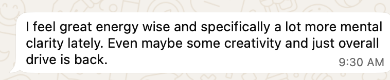 Client testimonial