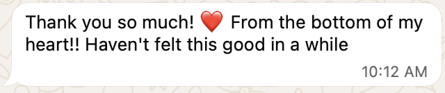 Client testimonial