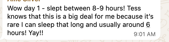 Client testimonial