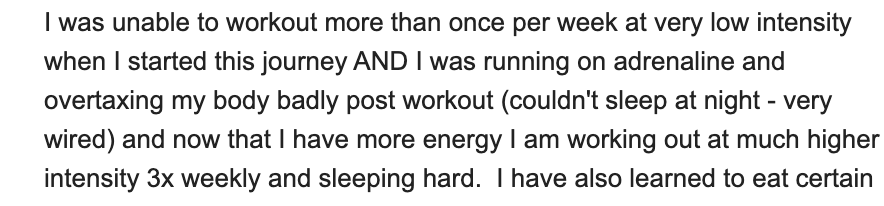Client testimonial