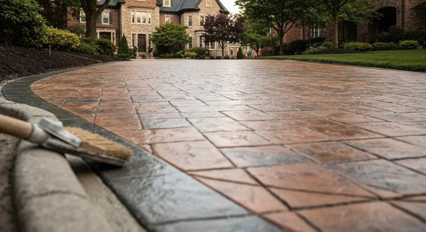 Concrete driveway installation