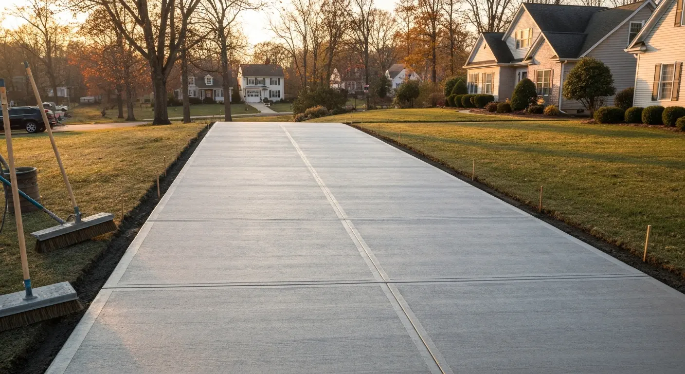 Concrete driveway in Mercer PA