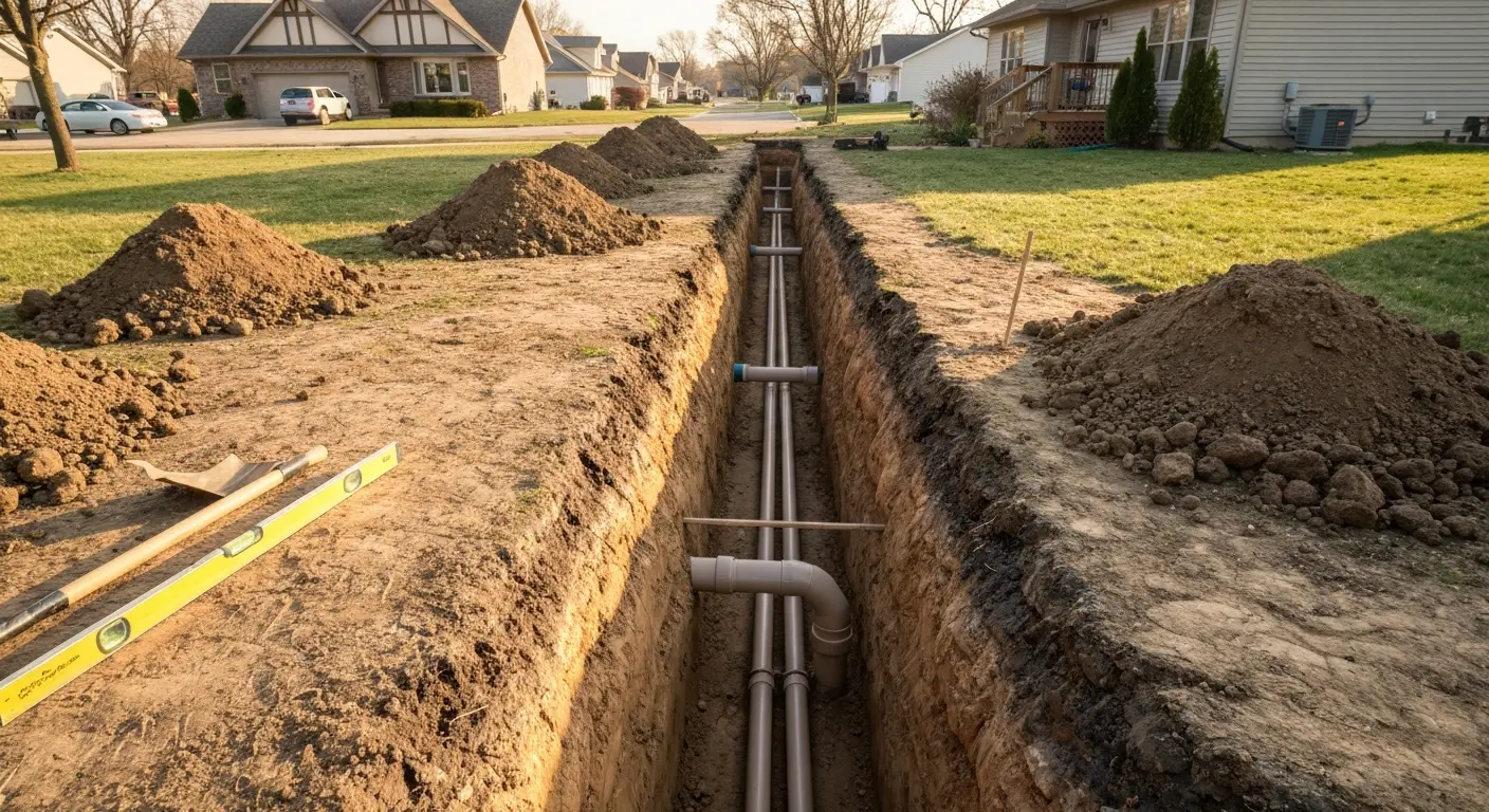 Utility trench installation