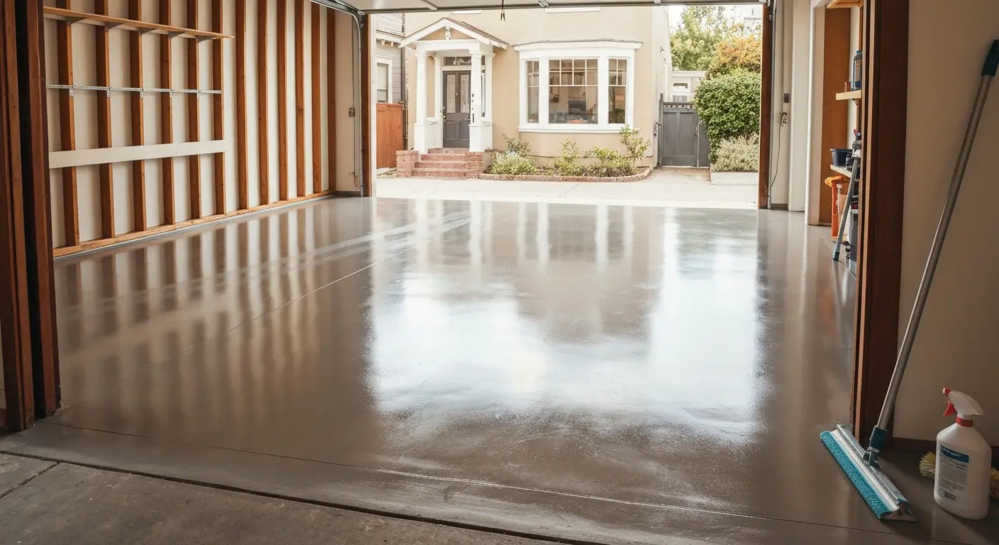 Concrete garage floor
