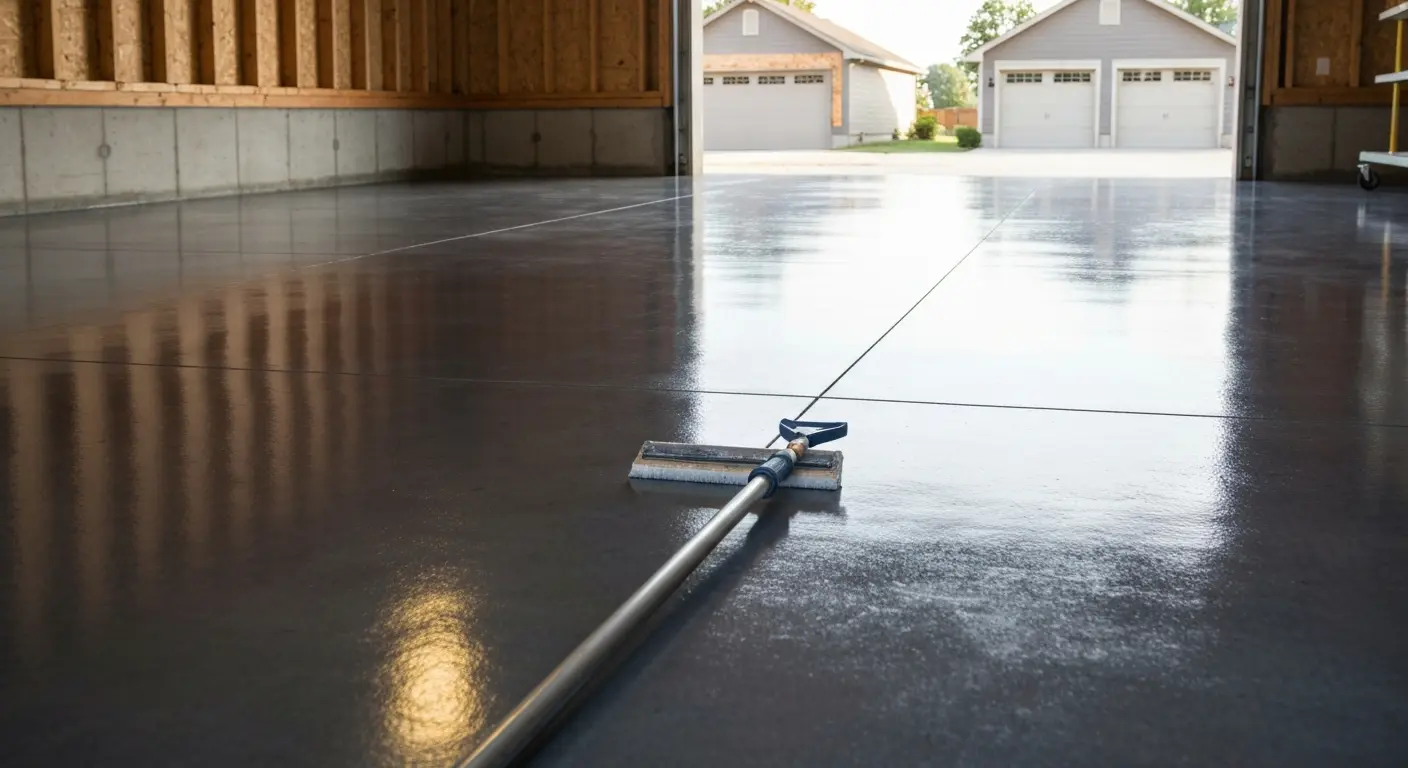 Epoxy garage floor concrete