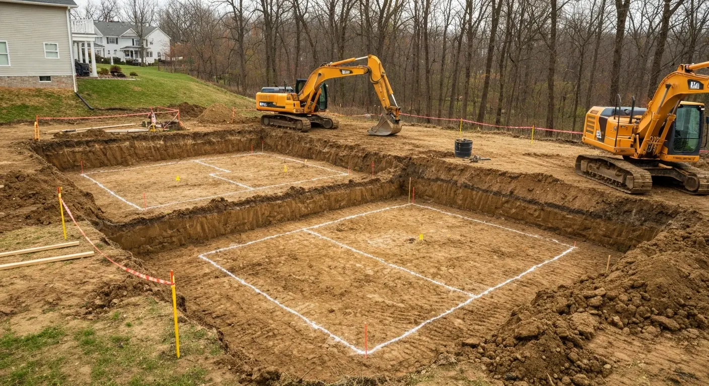 Basement excavation project