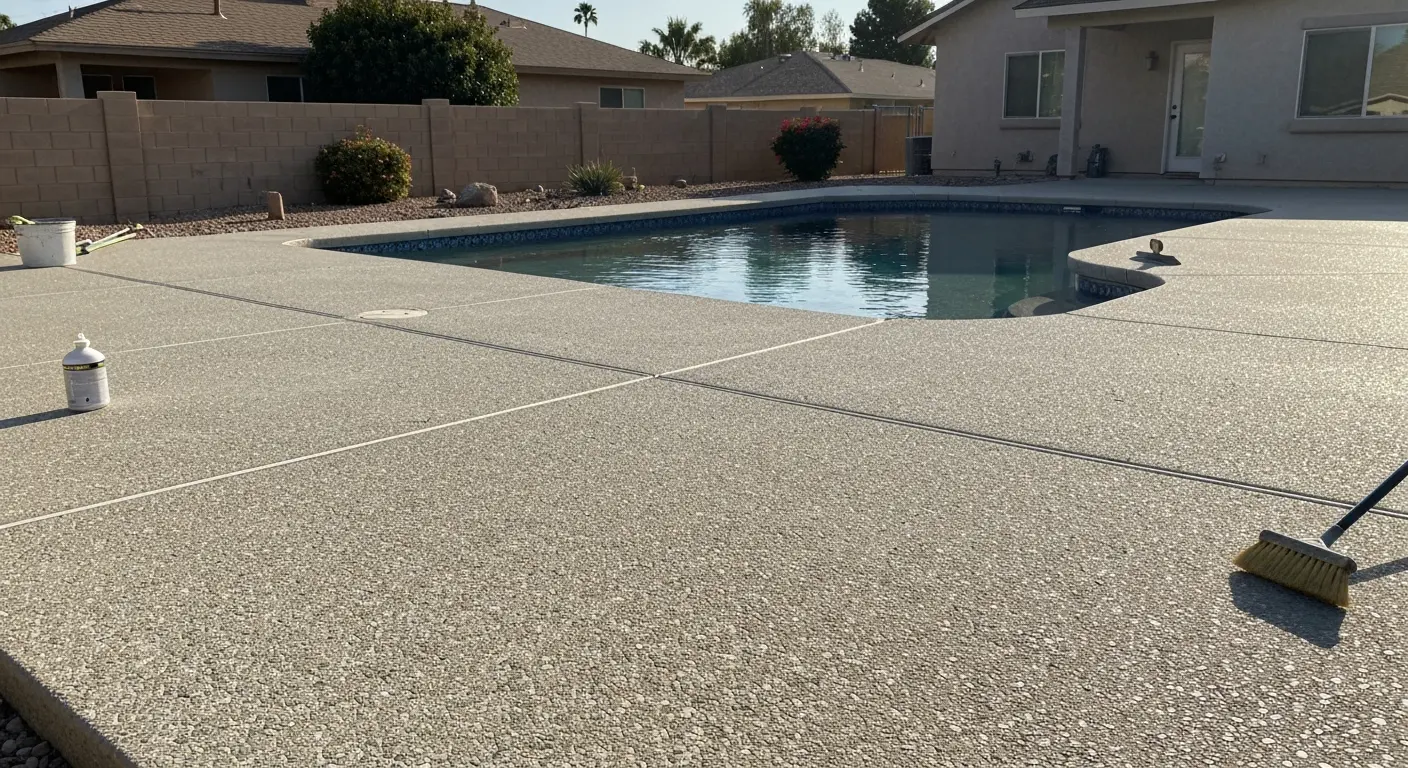 Exposed aggregate concrete