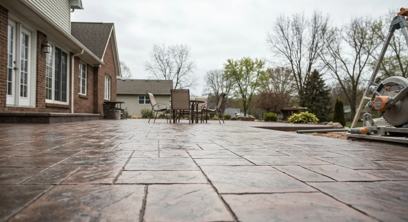 Stamped concrete patio in Mars PA