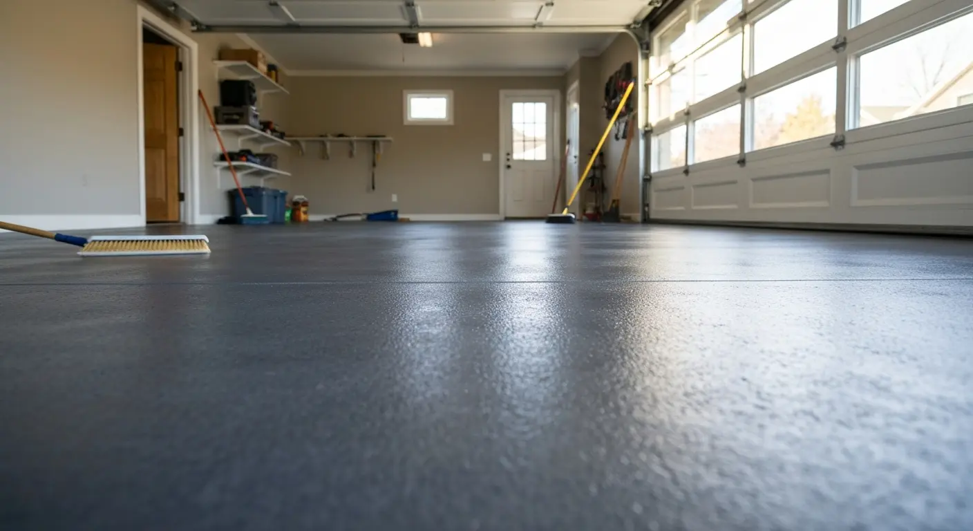 Concrete garage floor