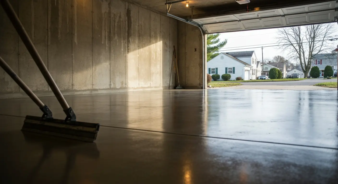 Garage floor concrete