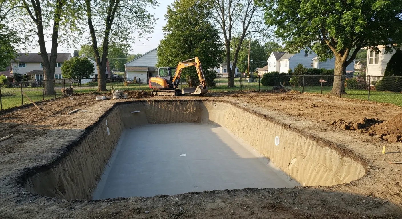 Swimming pool excavation