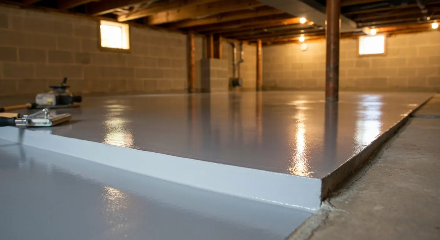 Epoxy concrete floor