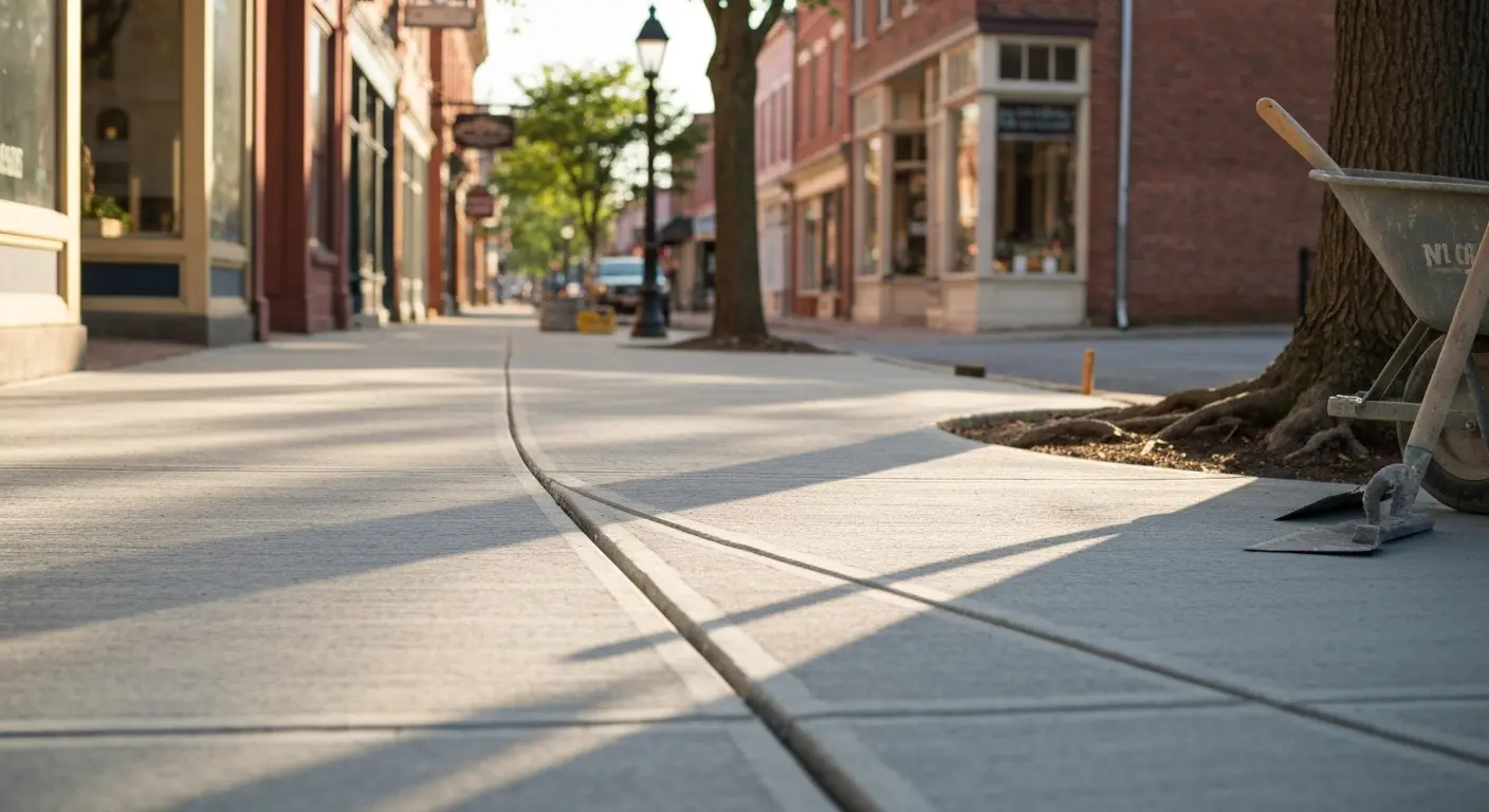 Concrete sidewalk