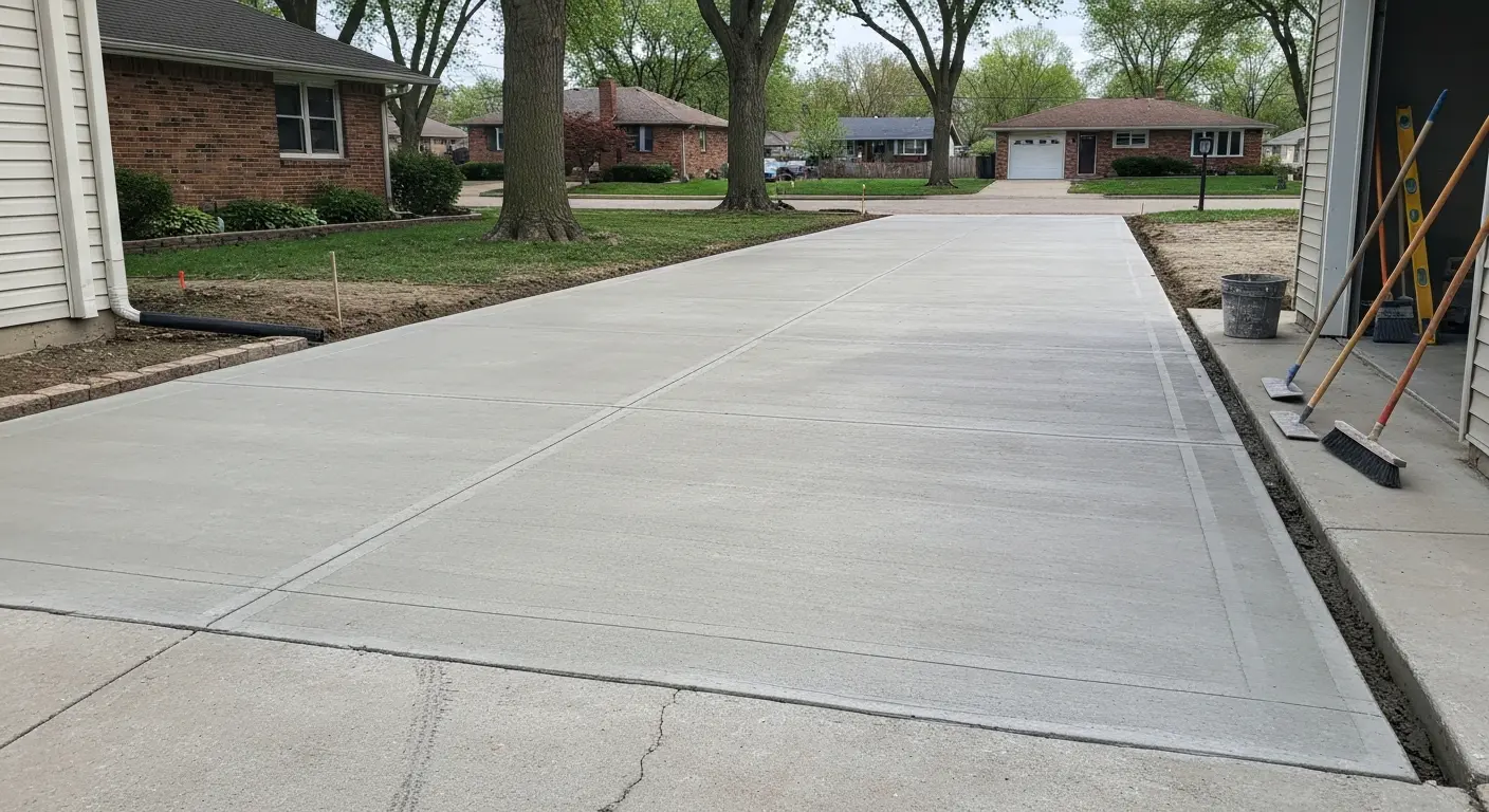 Concrete driveway project