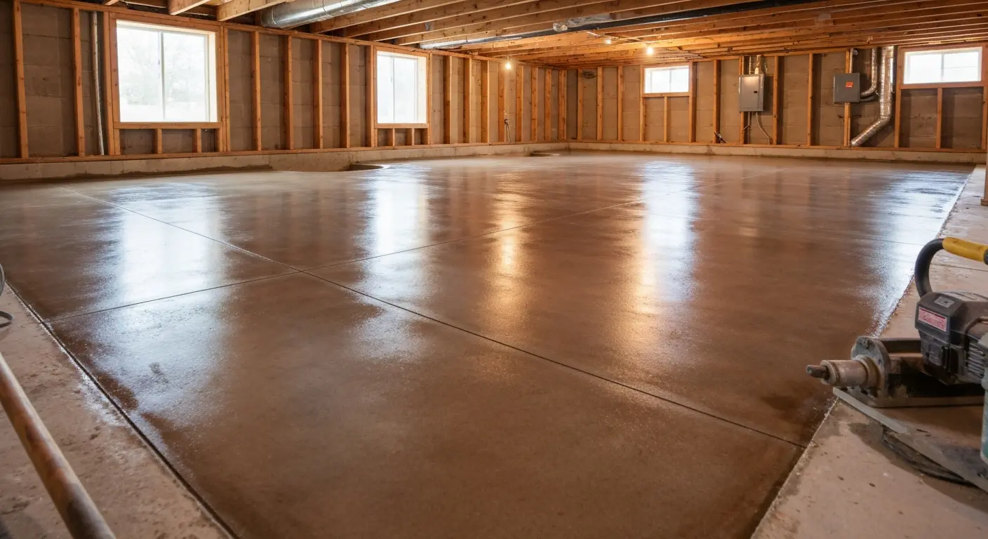 Basement concrete floor