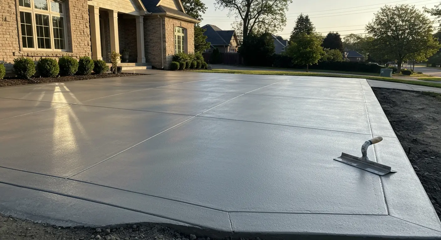 Concrete driveway