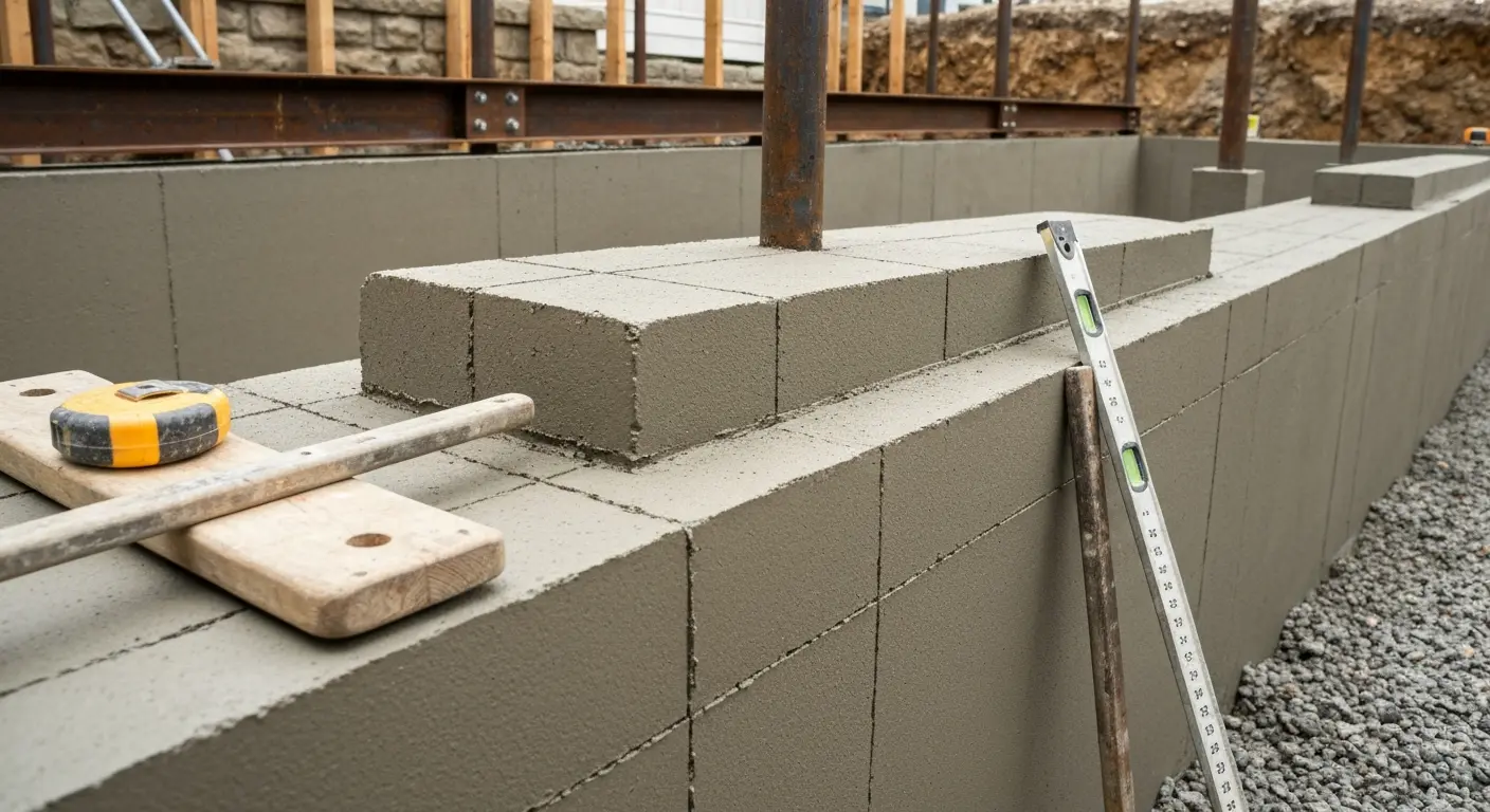 Concrete foundation and basement