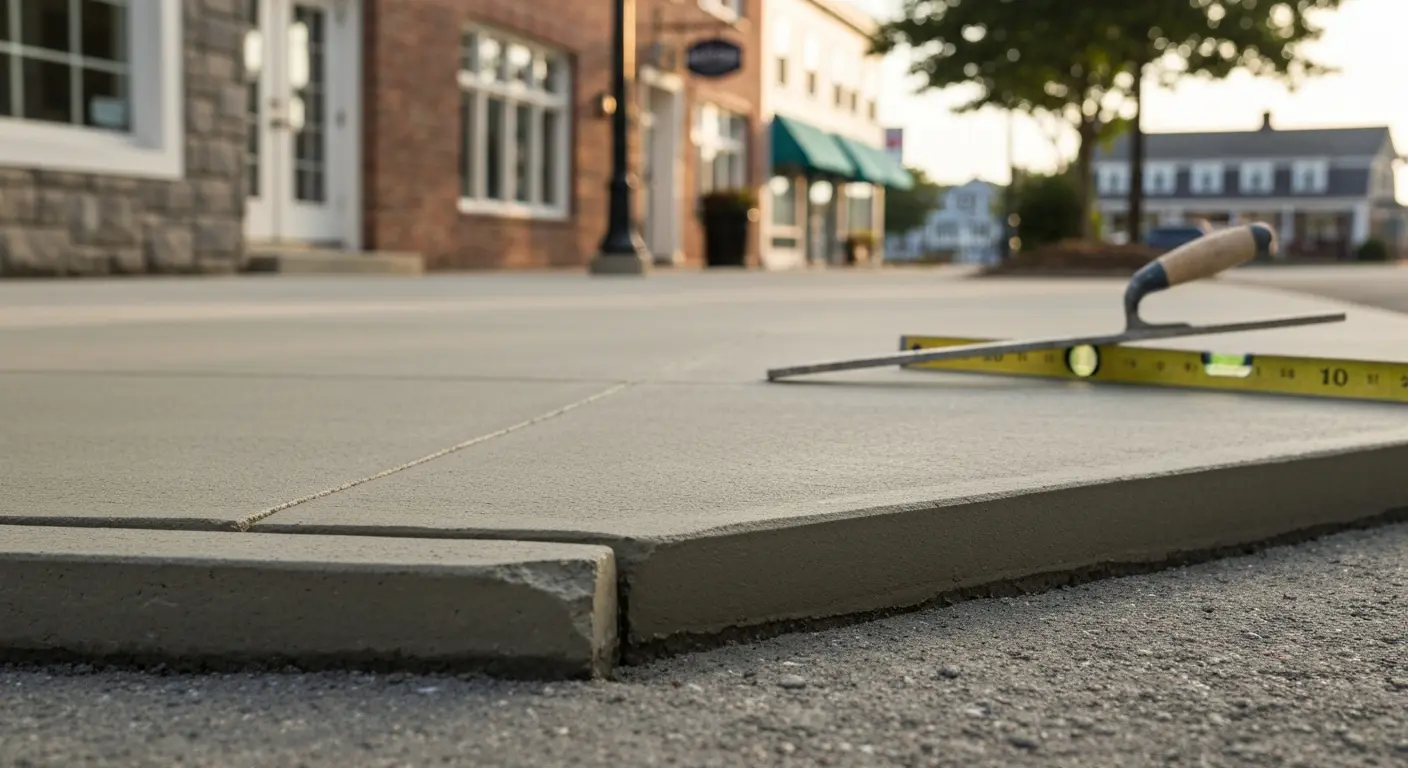 Concrete sidewalk