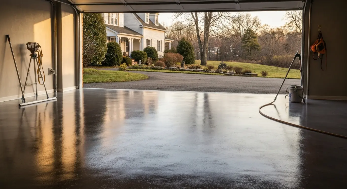 Epoxy garage floor in Mars PA