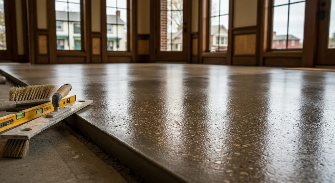 Exposed aggregate concrete