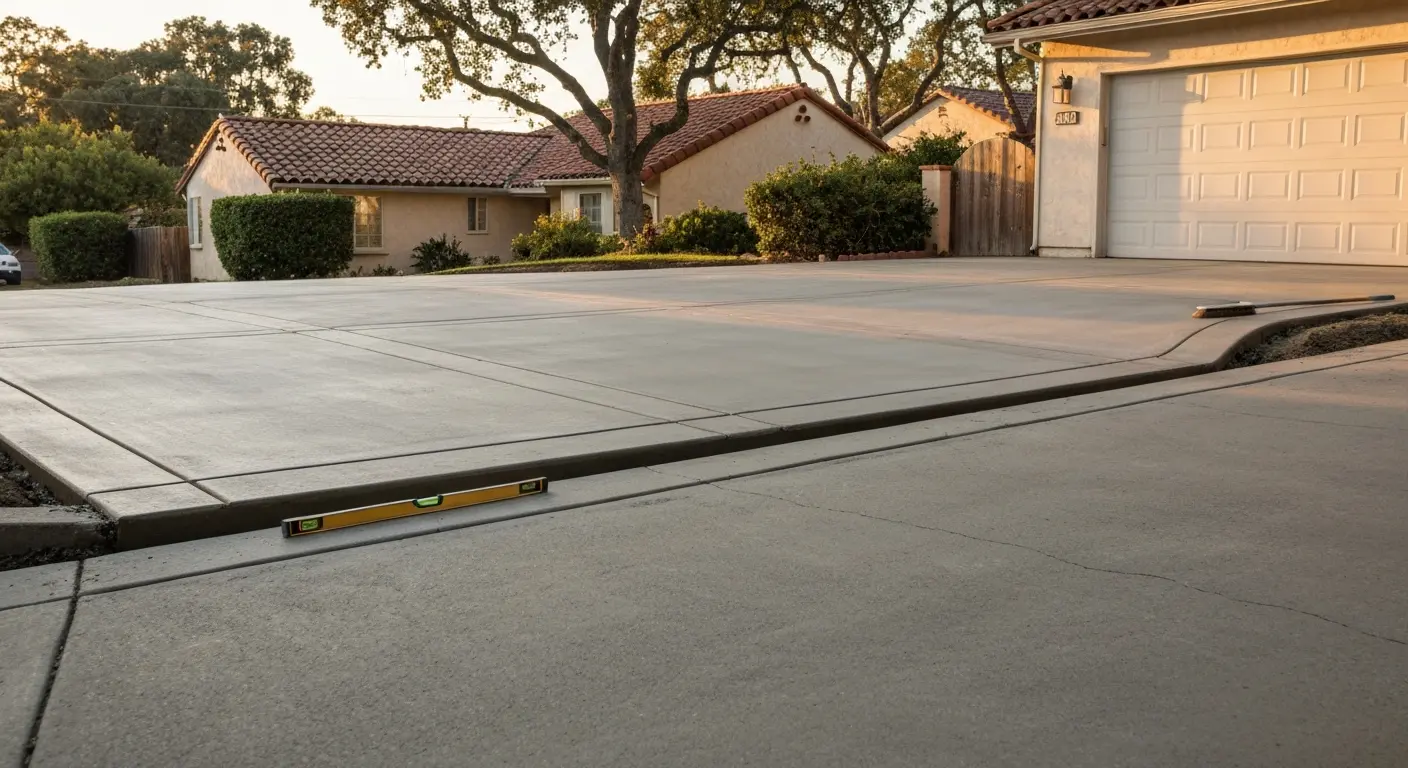Concrete driveway installation