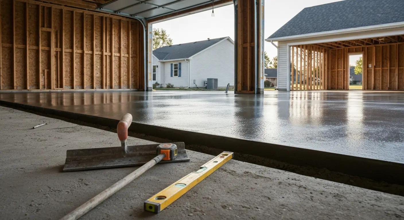 Garage floor concrete