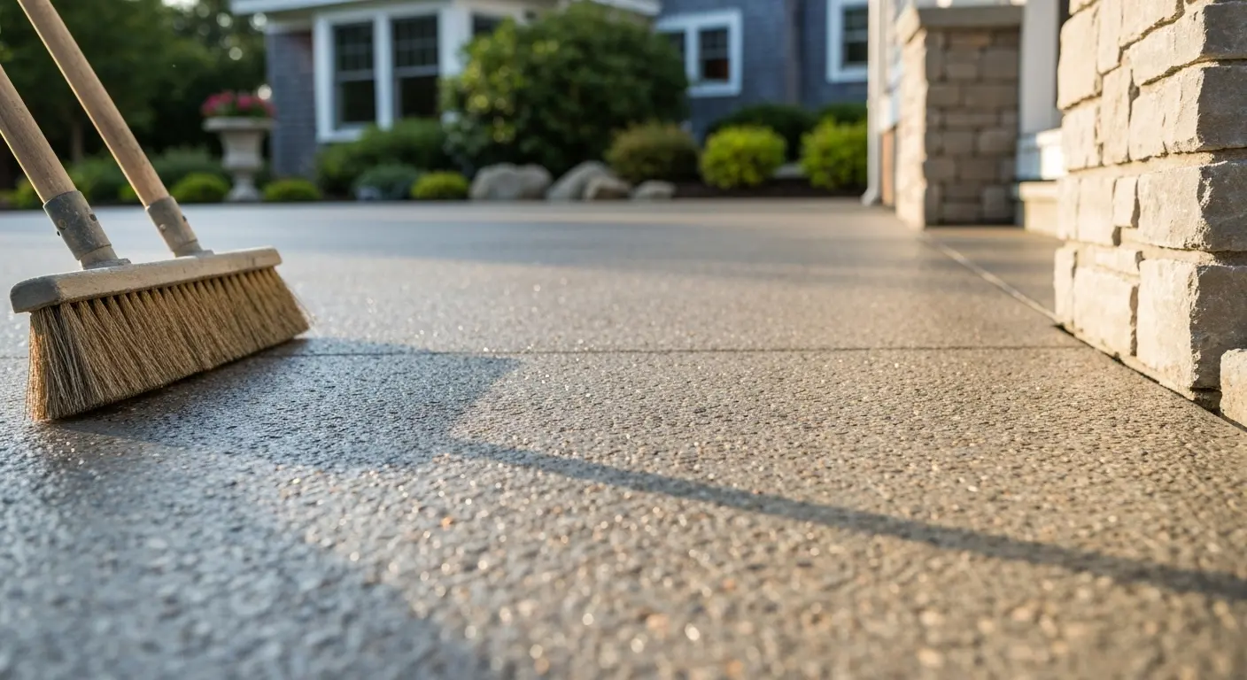 Exposed aggregate concrete