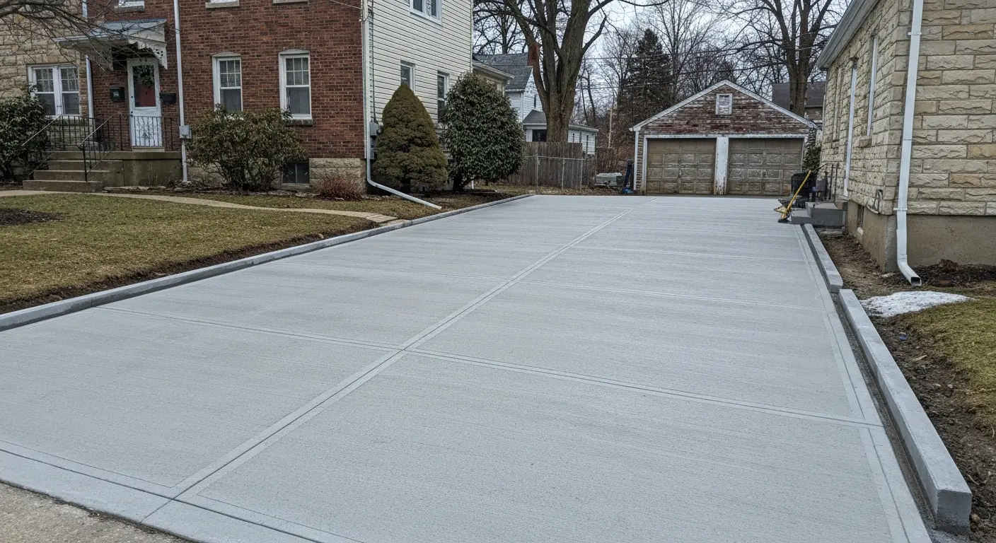 Concrete driveway in Gibsonia