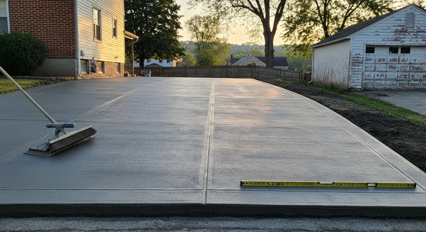 Concrete driveway