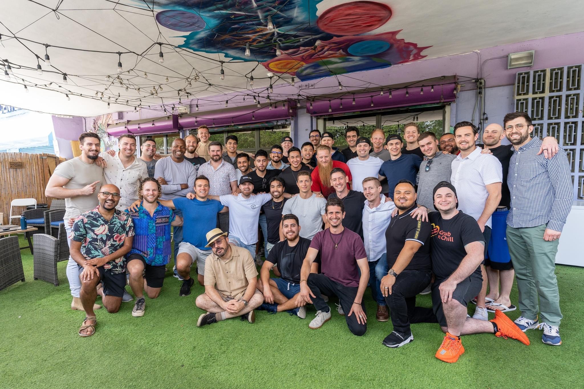 Franklin Bravo with a group of business owners