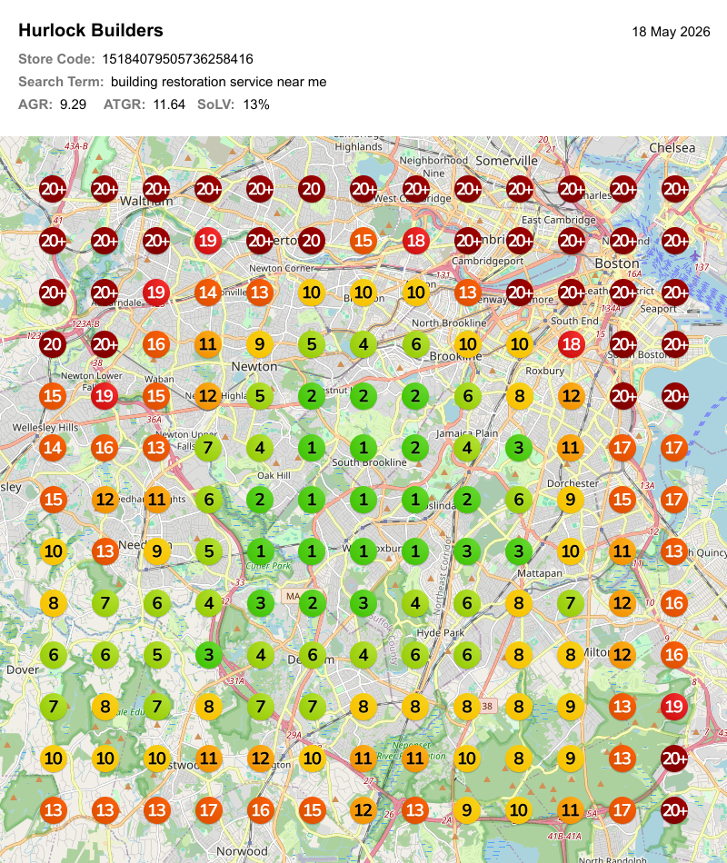 After: local ranking grid for building restoration service near me