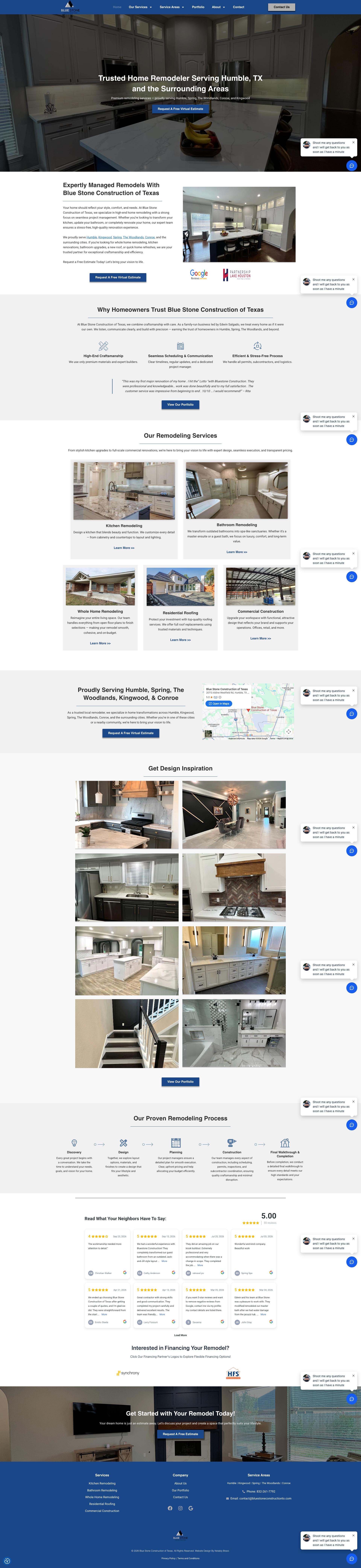 Website built for a Houston residential remodeling contractor