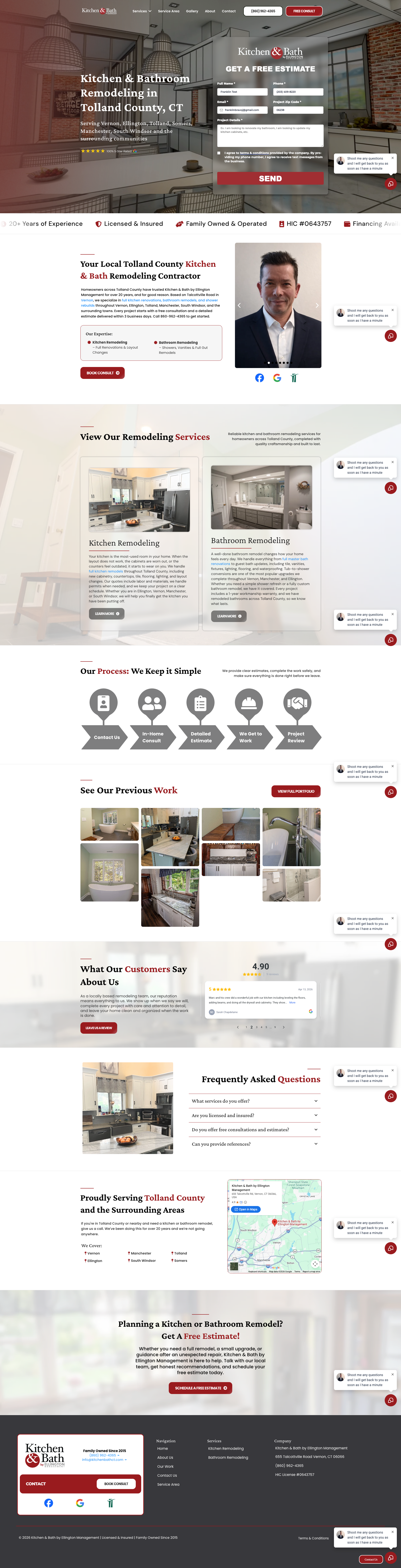 Web Design — example contractor website
