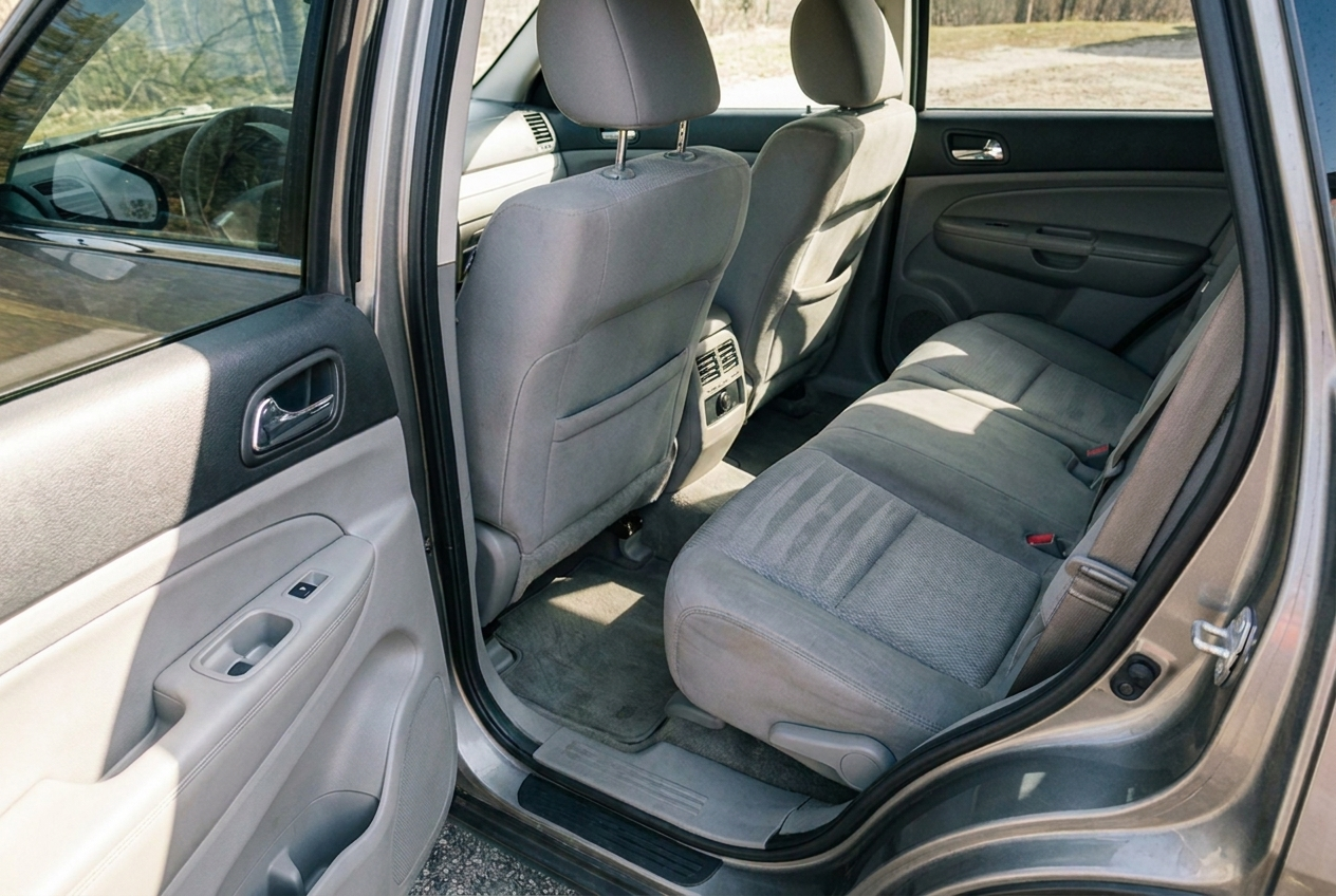 Vehicle seats after interior detailing, fully restored and clean
