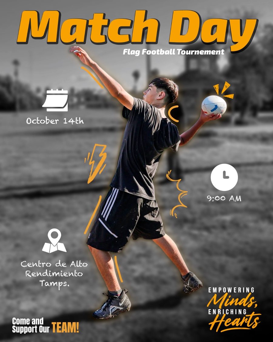 Cartel Match Day del equipo de flag football de Eureka