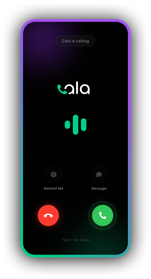 Cala calling on iPhone
