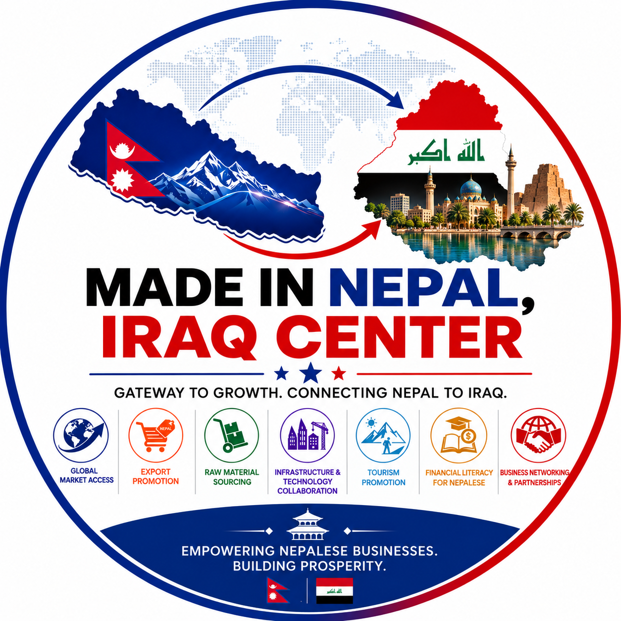 Made in Nepal, Iraq Center logo