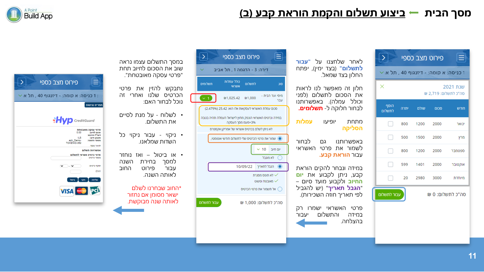 צילום מסך - אישור אמצעי תשלום