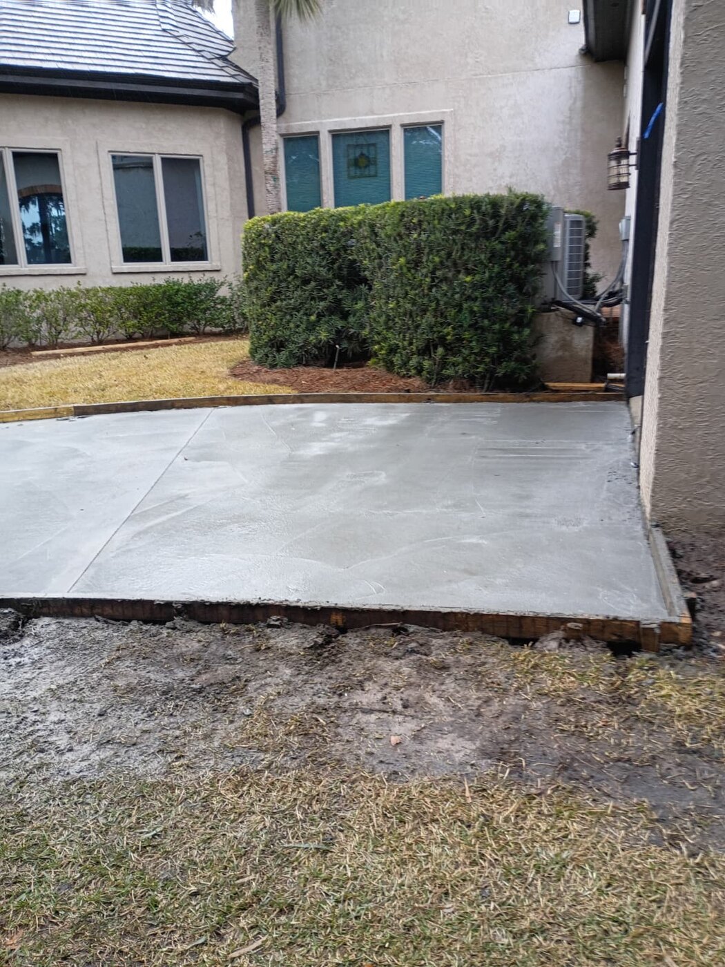 New concrete slab pour
