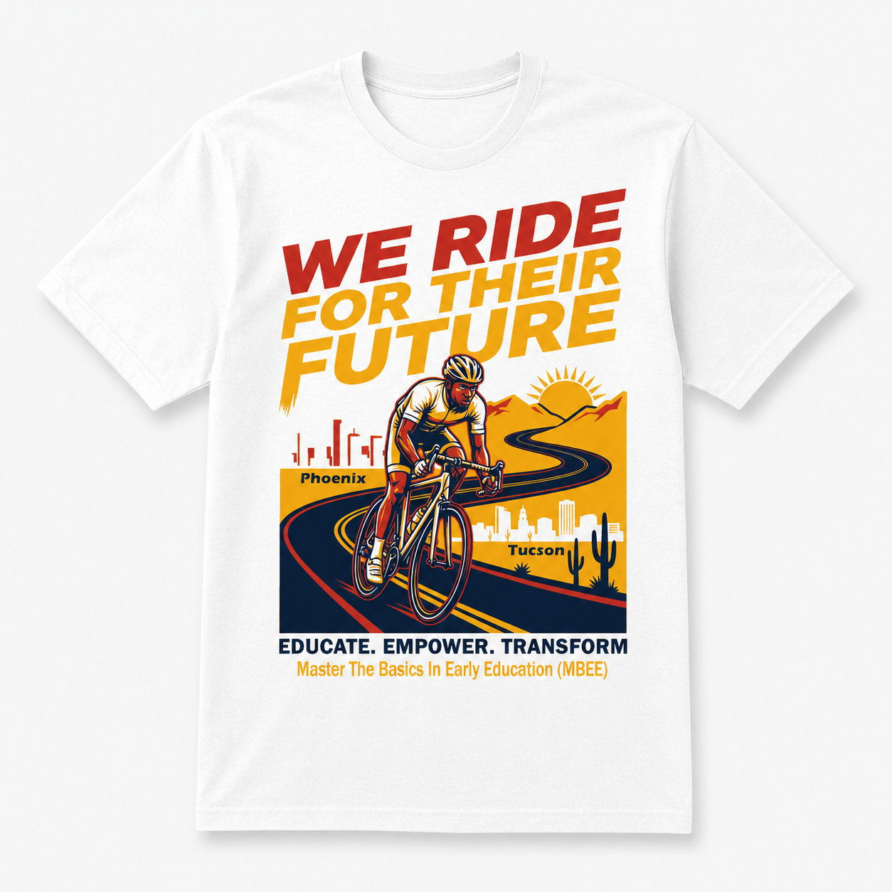 White fundraiser shirt