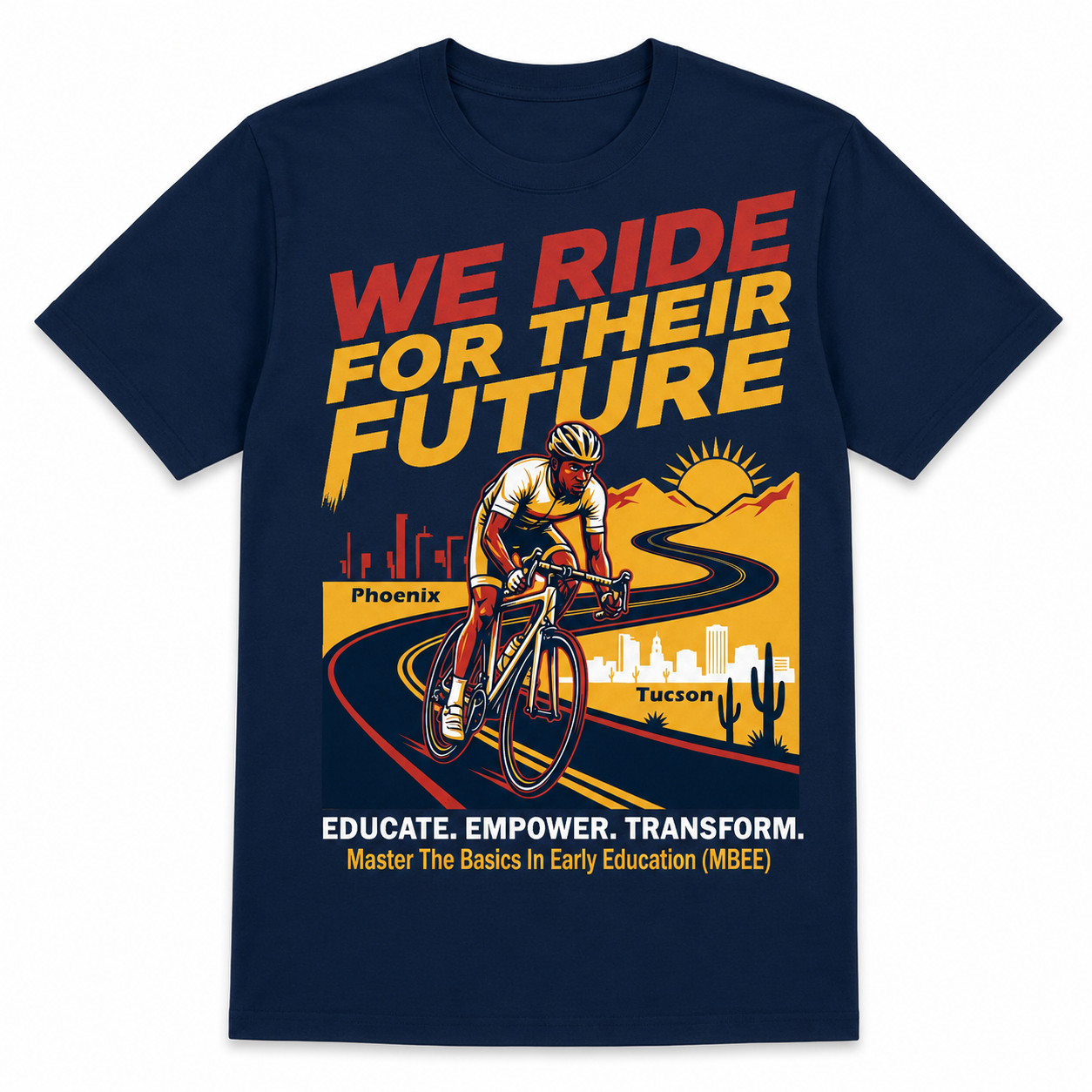 Navy blue fundraiser shirt