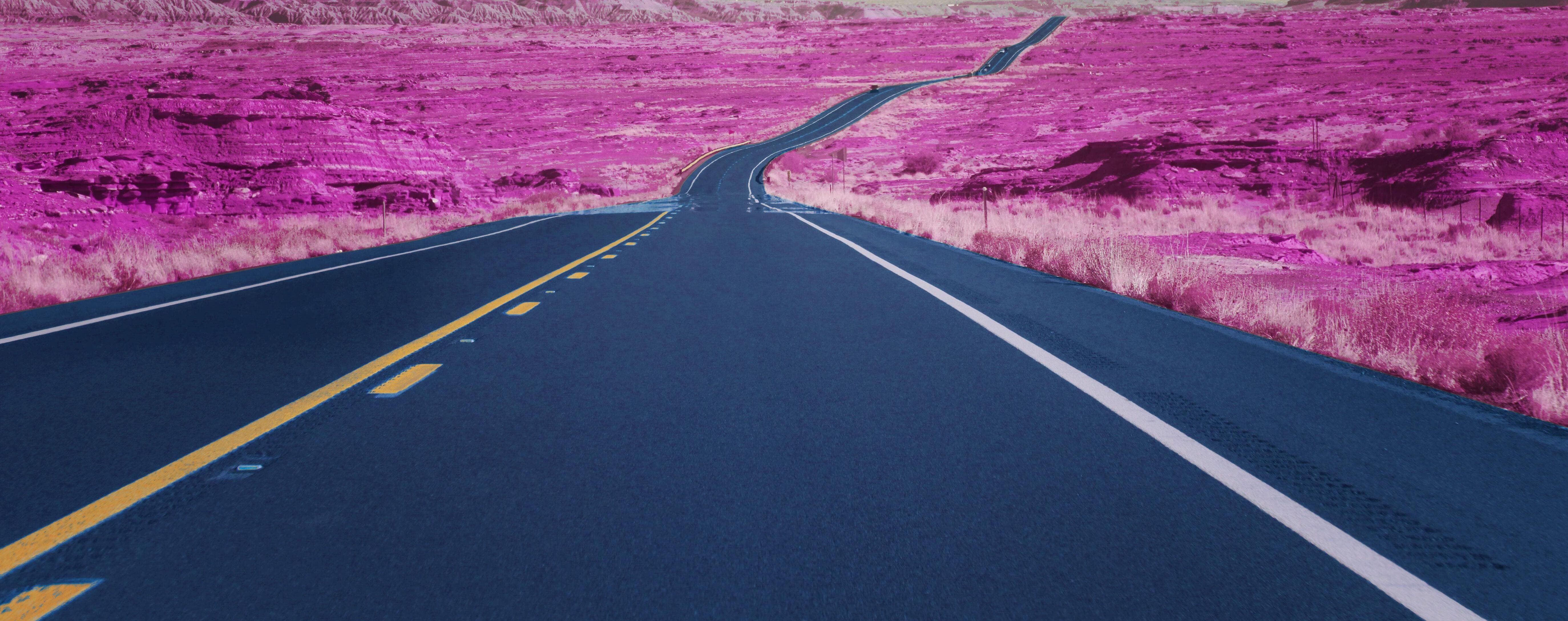 Scenic mountain road roadmap background