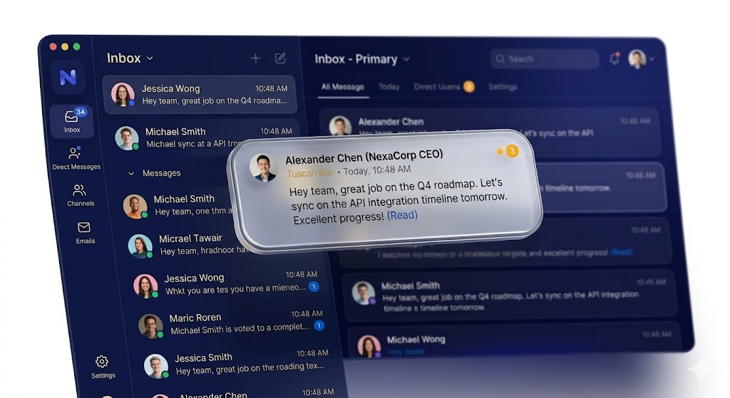 Unified Inbox UI Mockup