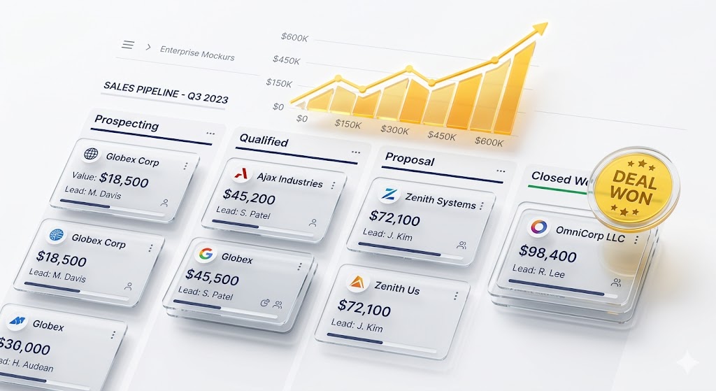 CRM Pipeline UI Mockup