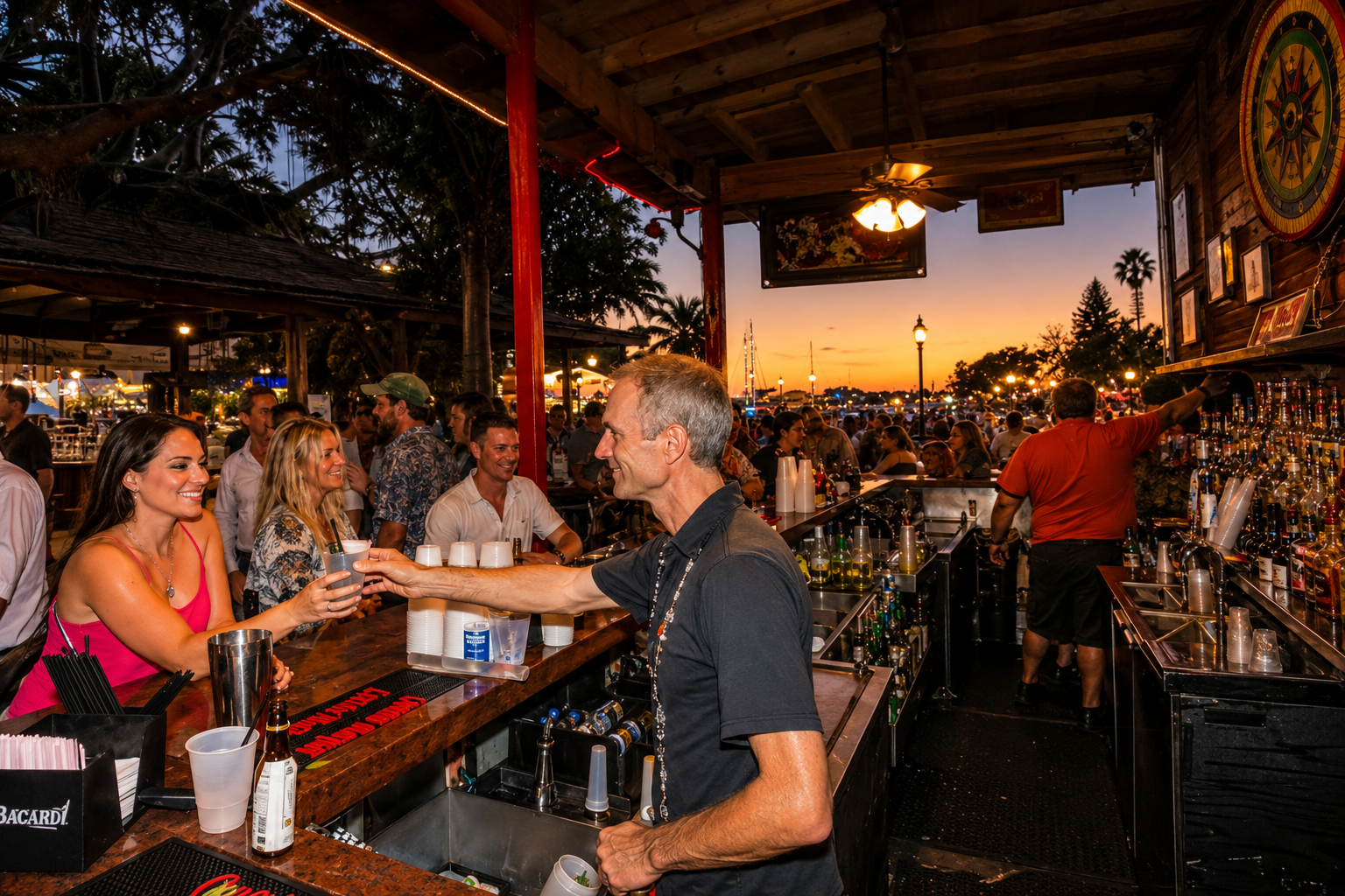 The Sunset Patio Bar at Mallory Square