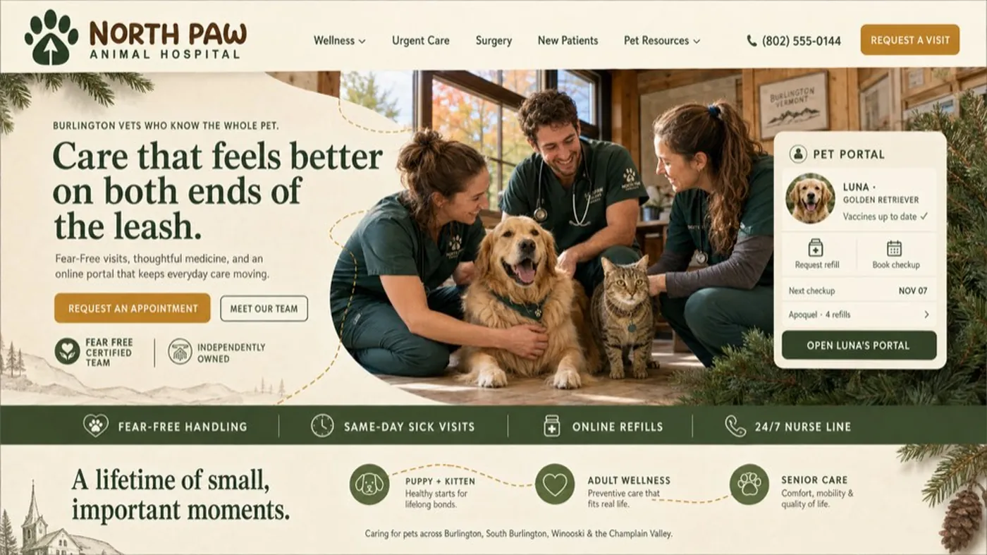 North Paw, a complete veterinary build by DigeWorks