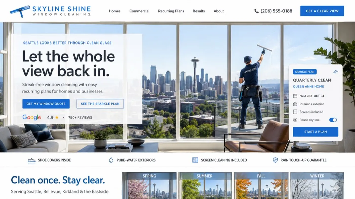 Skyline Shine, a complete window cleaning build by DigeWorks